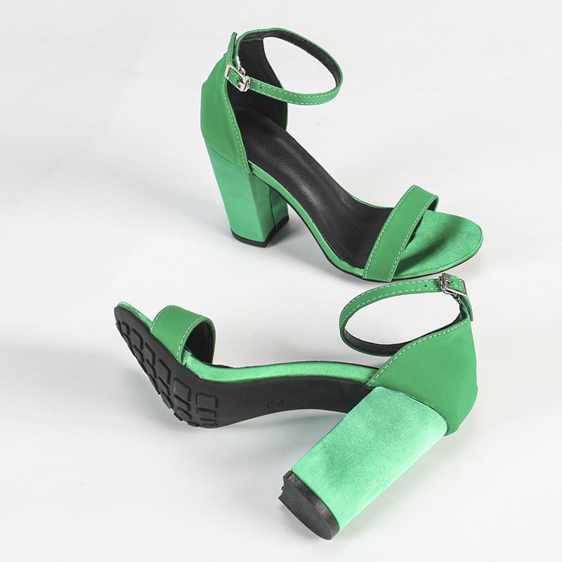 Liyke Summer Black Green Ankle Buckle Strap Gladiator Sandal Women Fashion Open Toe Big Size 46 Ladies Shoe High Heels Sandalias