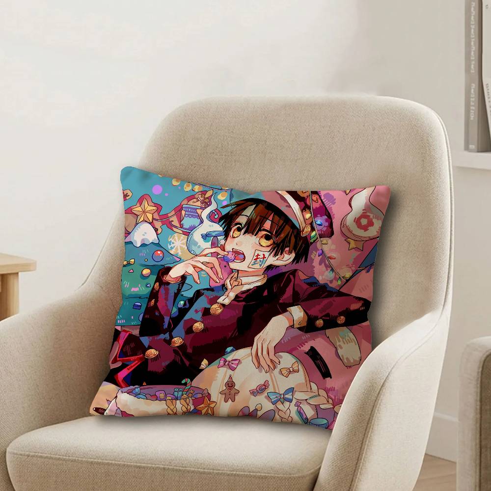 Toilet BBound HHanako Kun Cushion Cover Pillow Cover Decor Pillowcase Printed Cushion Case for Couch