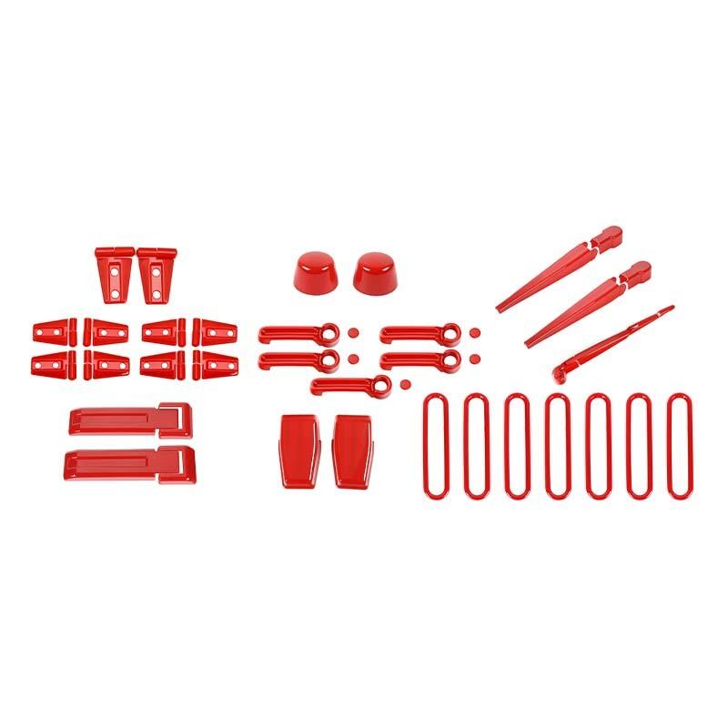 ABS Engine Hood Air Intake Decoration Door Handle Shell Cover Tailgate Glass Hinge Stickers For Jeep Wrangler JK 2007-2017 Interior Accessories