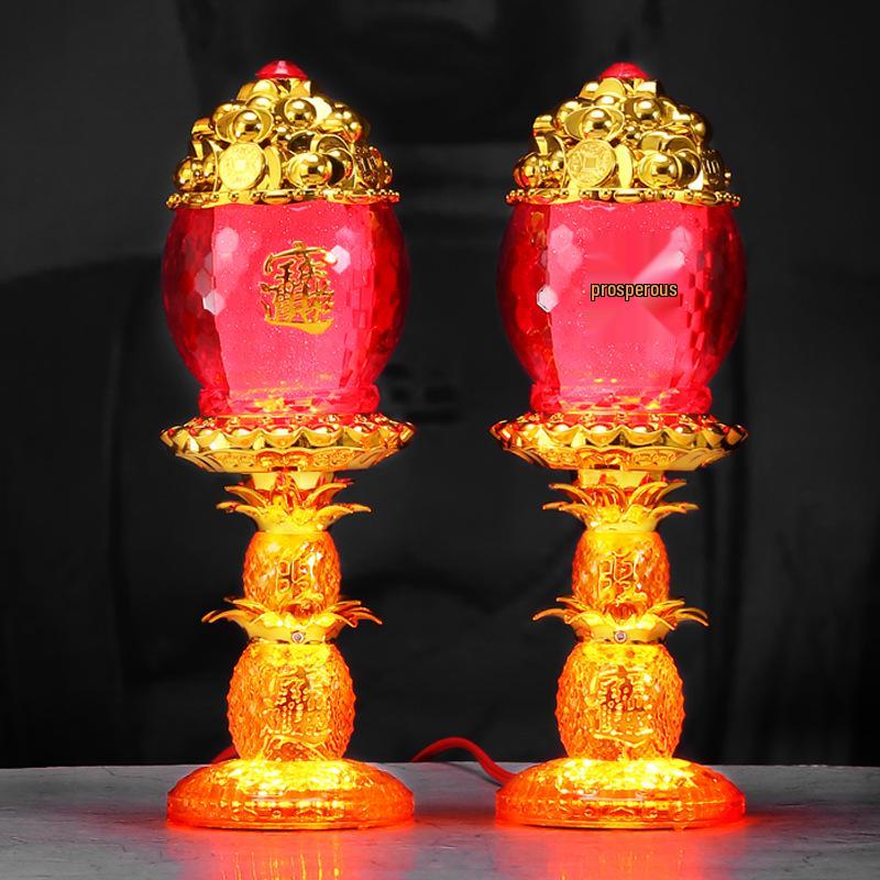 Lotus-Shaped LED Offering Lamp for Buddha & Ancestors