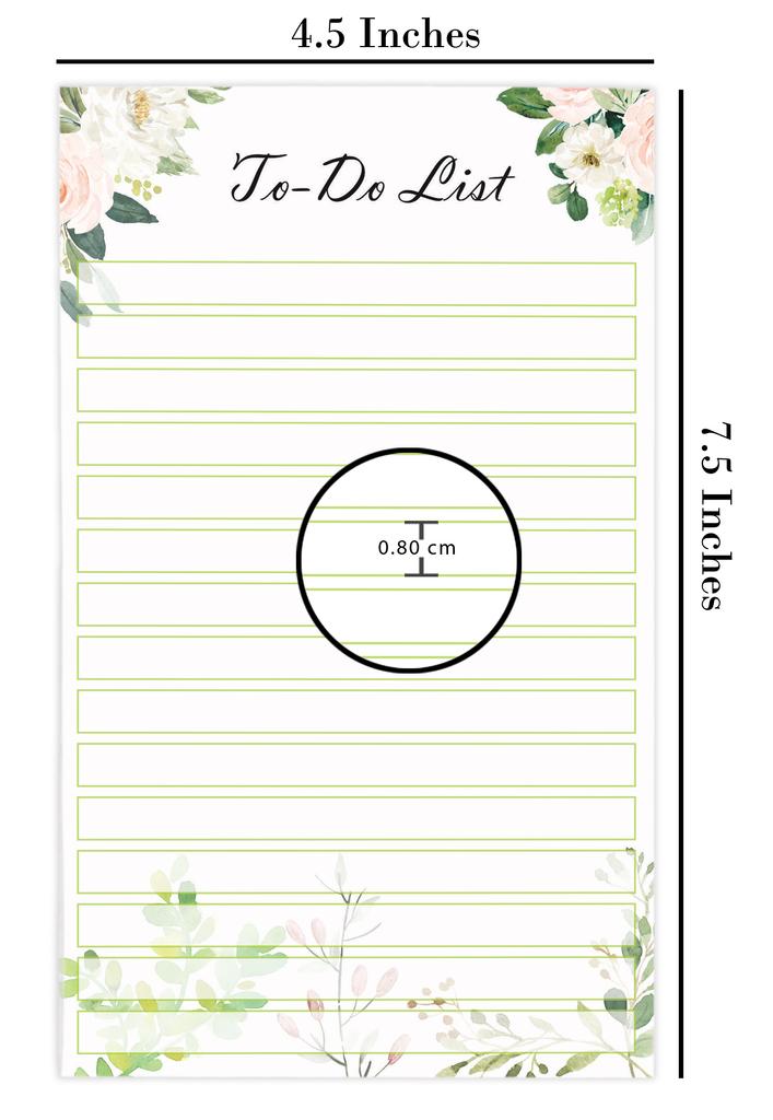 Inkdotpot Denní plánovací blok Poznámkové bloky, nedatovaný To-Do List Odtrhávací blok – 4,5 x 7,5 palce (50 listů) Organizátor