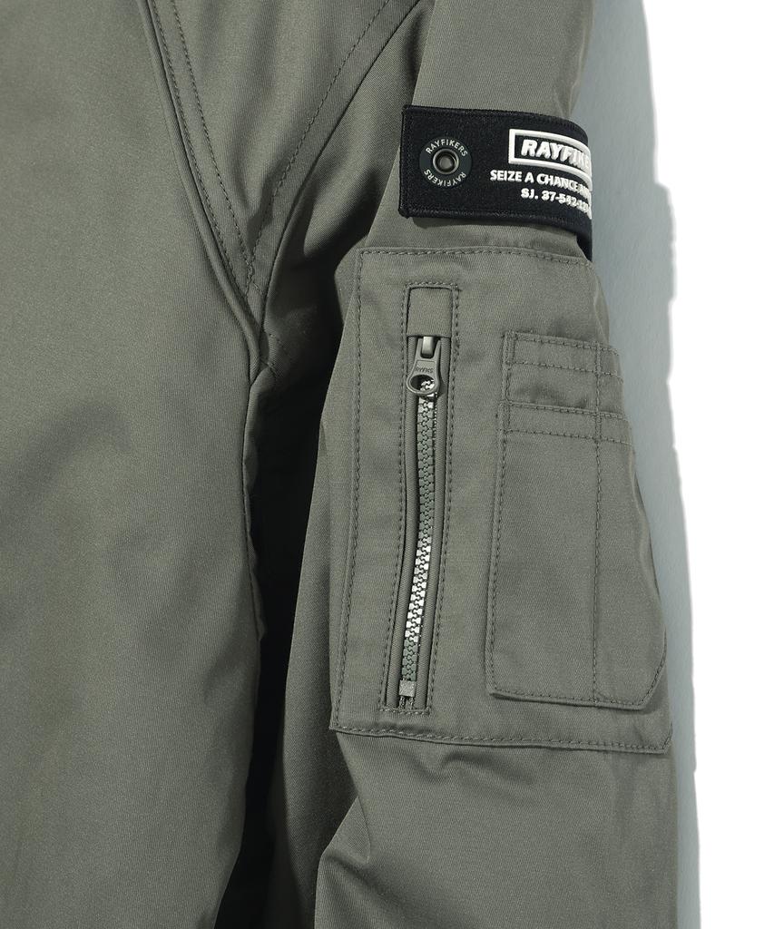 Rayfikers Twill Wappen Bomber Jumper Mq1Ju009_Khaki