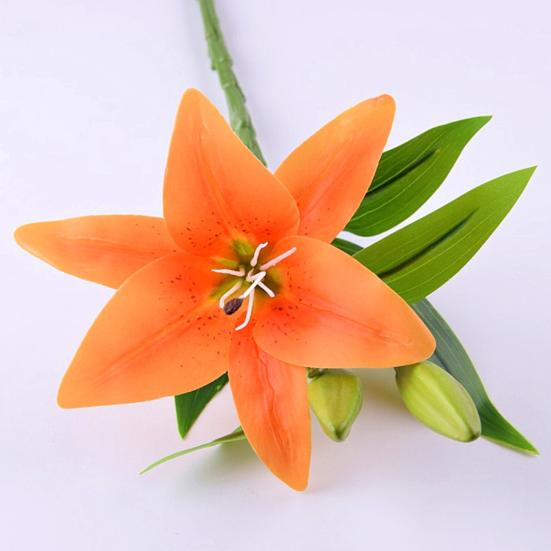 9 Pcs Artificial Lily Flowers for Easter Realistic White Fake Tiger Lilies