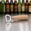 Beer Bottle Opener with Wooden Handle, Stainless Steel Cap Remover, Rustic Bar Tool for Home Kitchen, Gift for Men Dad