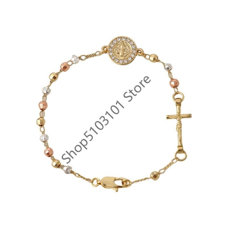 

Virgin Mary Rosary Bead Bracelet for Women Style Cross Bracelet Fashion Accessories Religion Bangle Jewelry