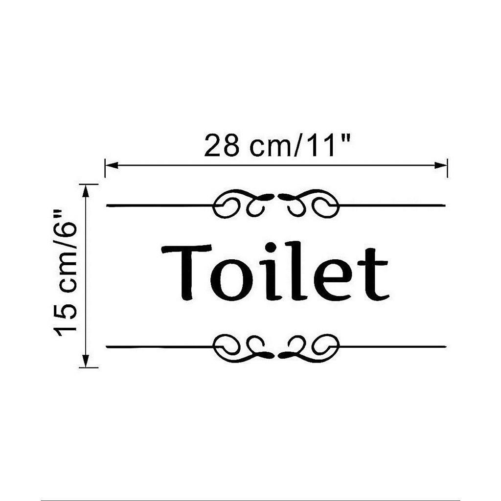 Abnehmbarer Vintage-Wandaufkleber, Badezimmer-Dekoration, WC-Türschild, Vinyl-Aufkleber