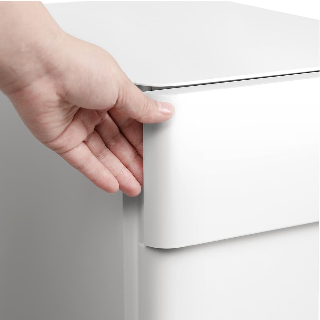 SONGMICS Mobile File Cabinet, Office Cabinet with Wheels and Lock, for A4, Legal, Letter Sized Documents, Hanging File Folders, White