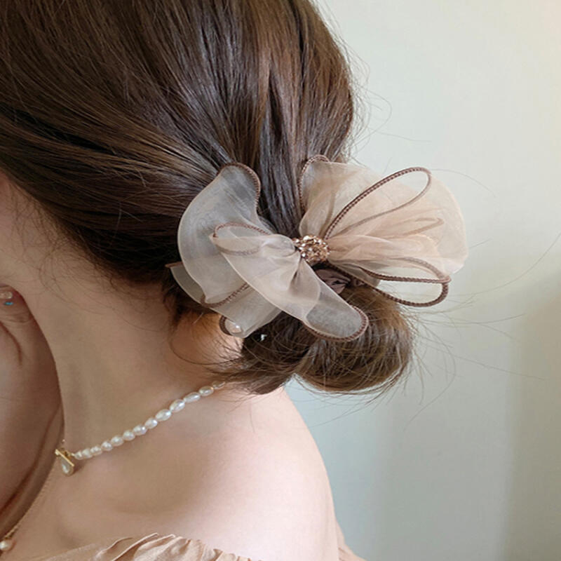 Pangs Cubic Chiffon Super-Thick Lovely Ribbon Hair Scrunchie