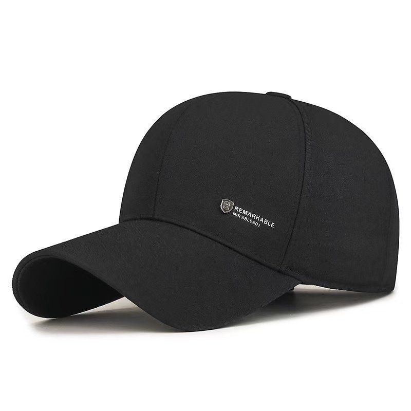 Men s and women s baseball cap for middle-aged and elderly, suitable for running, embroidered black baseball cap for men adjustable(55-60CM) чёрный