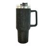 40oz Rhinestone-Inlaid Insulated Tumbler with Handle - Stainless Steel Double-Wall Cup for Outdoor and Car