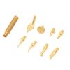 8Pcs 3D Printing Trimming Heads High Hardness Brass Easy Installation 3D Print Finishing Tool Tips with 1 Connector