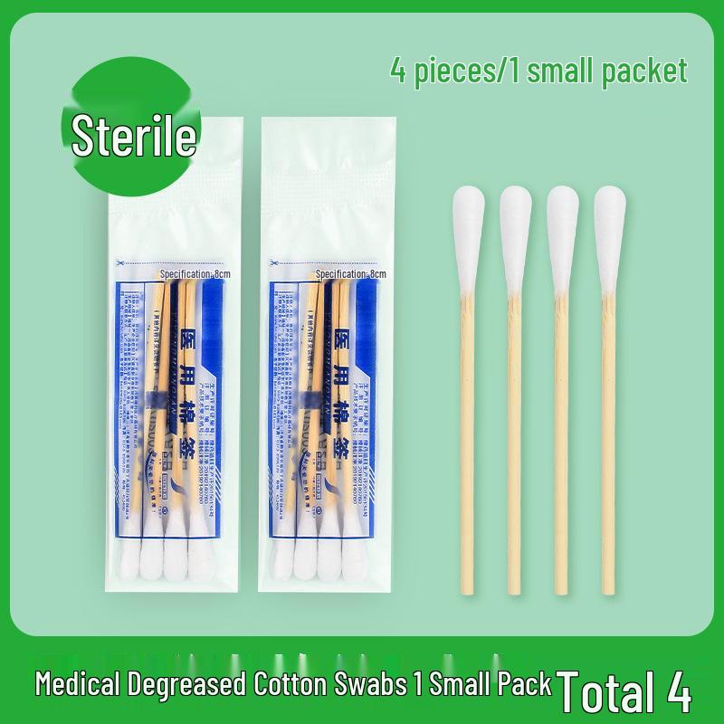 

Cosmetic Cotton Swabs: Ear Cleaning, Makeup Remover, Eyeliner & Eyebrow Shaping, Tattooing Wood Sticks - 4 pcs/Small Pack