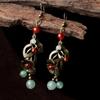Classical Style Earrings Palace Retro Chinese Ethnic Style Earrings Women's Ancient Chinese Clothing Chinese Style Ear Jewelry