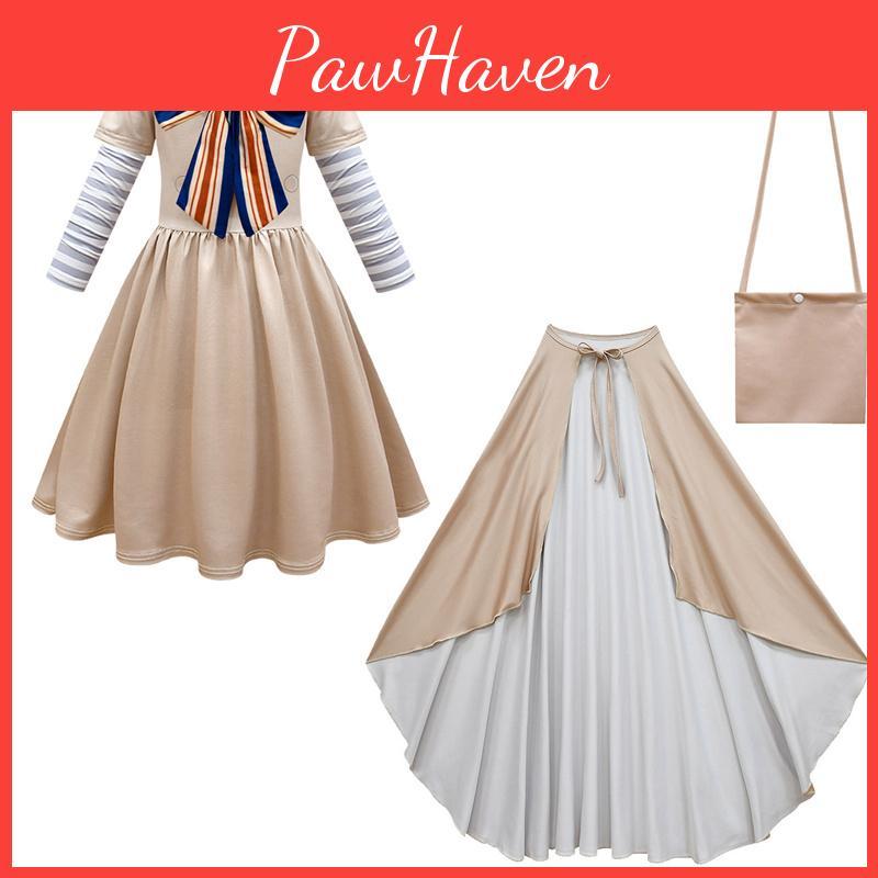 Dress Cosplay M3gan Set Girlsladylik Outfit Party Costume Bag Cloak Daily Fans