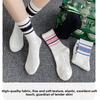 Autumn Fashion Socks Women Mid Calf Striped Color Mix Sport Casual Trendy Crew Socks New Season Must Have For Stylish Outfits