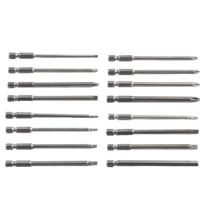 Bity s 1/4 šestihrannou stopkou 100mm šroubovací bity Torx šestihranné křížové drážkované bity