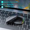 Wireless Mouse with RGB Lighting Modes Adjustable DPI Ergonomic Design 2.4GHz/Bluetooth-compatible Laptop Mouse