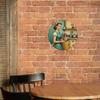 Vintage Round Tin Sign 8x8 Inch Retro Metal Art for Cafe Garden Bar Weatherproof Wall Decor