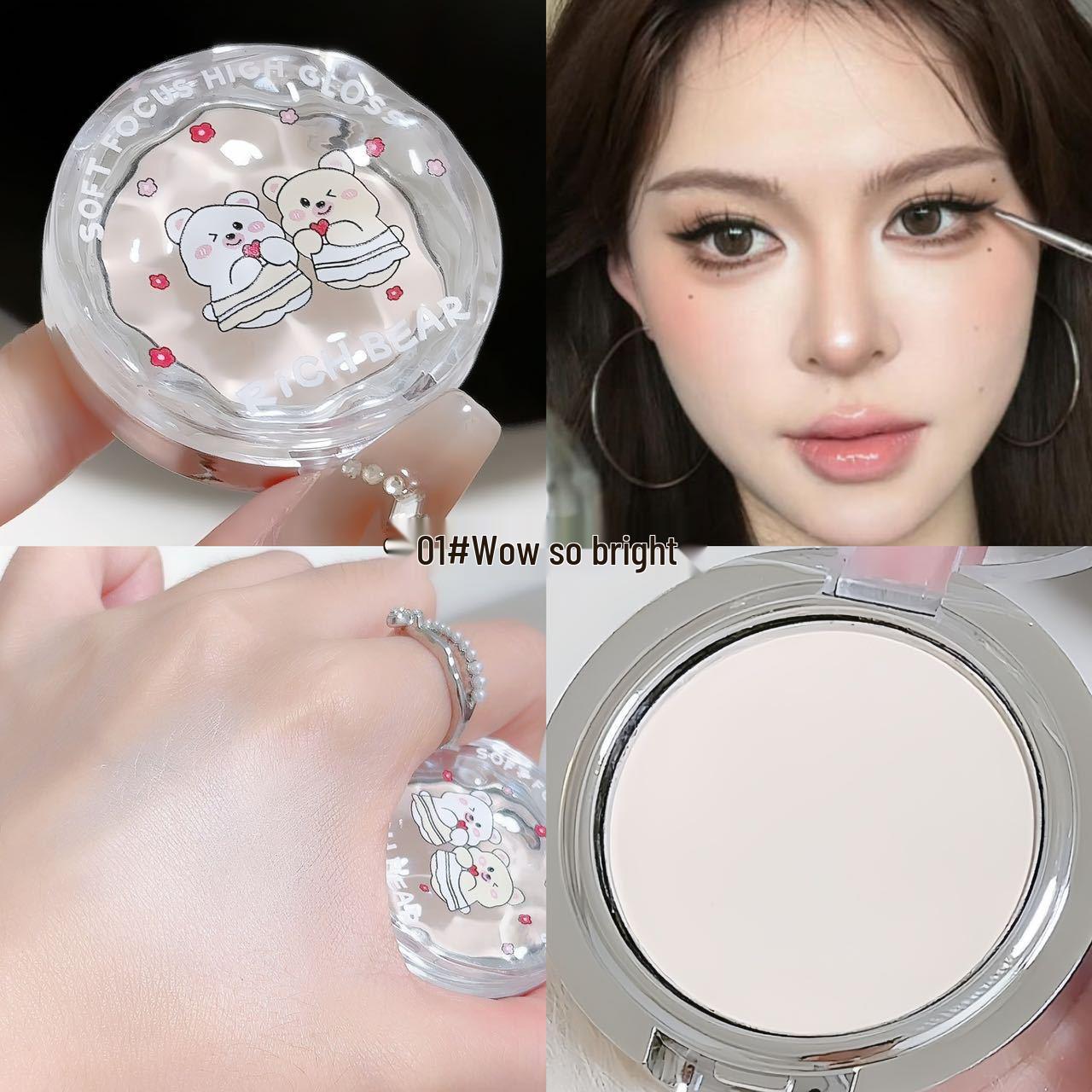 

Rich Bear Матовый нюдовый румяна и хайлайтер трио с эффектом мягкого фокуса