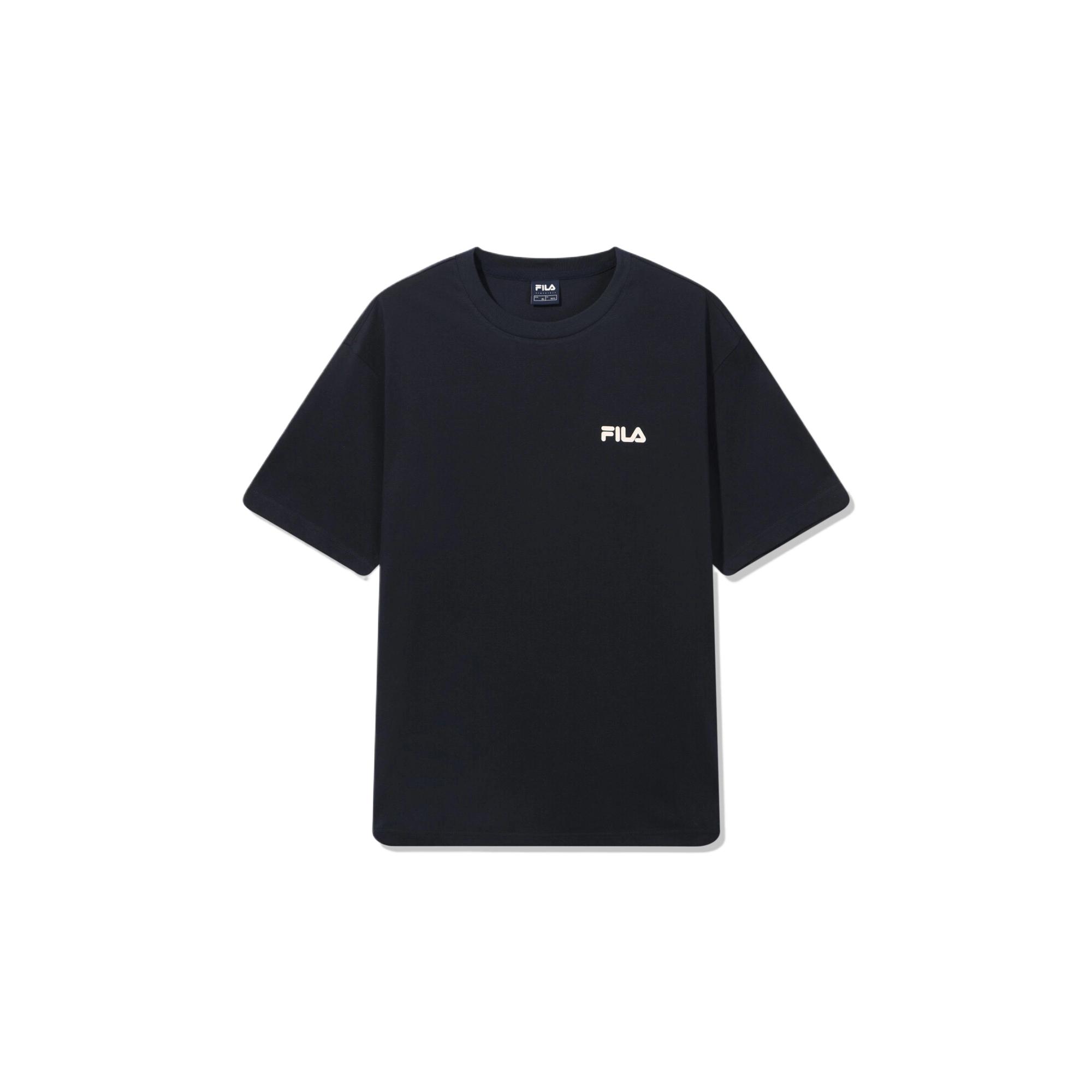 FILA T Shirts Unisex Blue/Dark Marine Blue Crew Neck Moderate FS262RS01X020472 L(L100)
