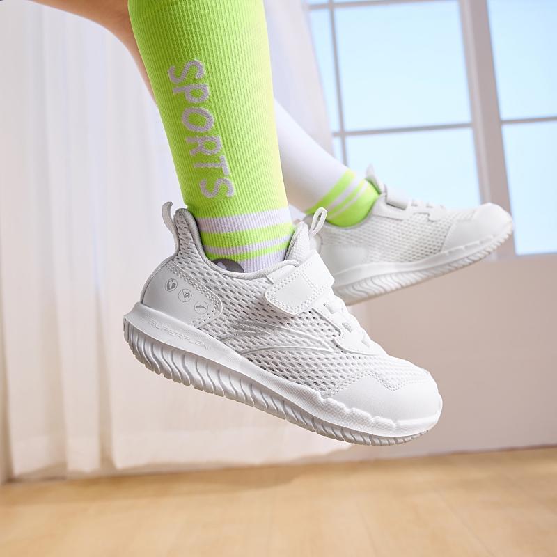 Anta Adidași pentru copii, piele sintetică, plasă, la modă, simpli, confortabili și versatili, albi, A12435566-1