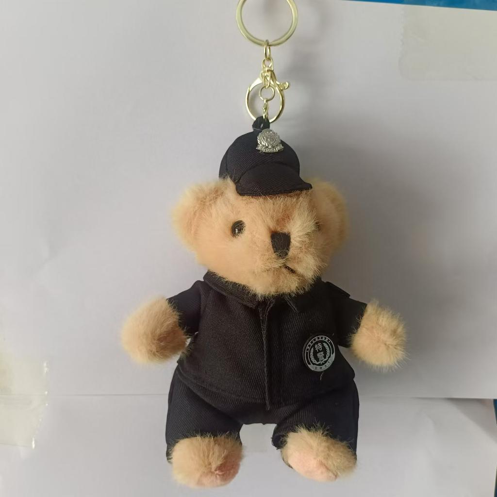 Poliția rutieră urs păpușă jucărie de pluș urs polițist urs locomotivă urs călăreț de fier ursuleț de pluș păpușă cadou