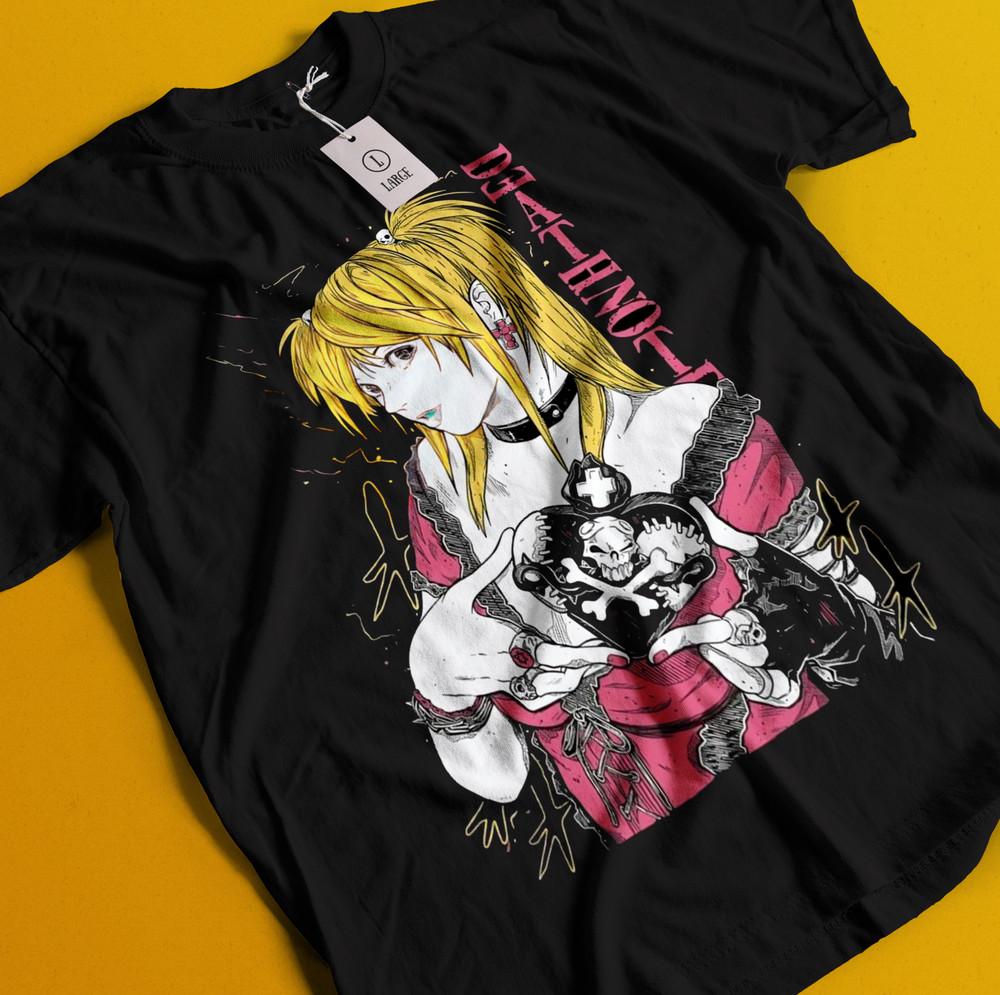 

Death Note Shirt Misa T-Shirt L Kira Tshirt Ryuk Rem Tee Anime Horror Near Naomi M