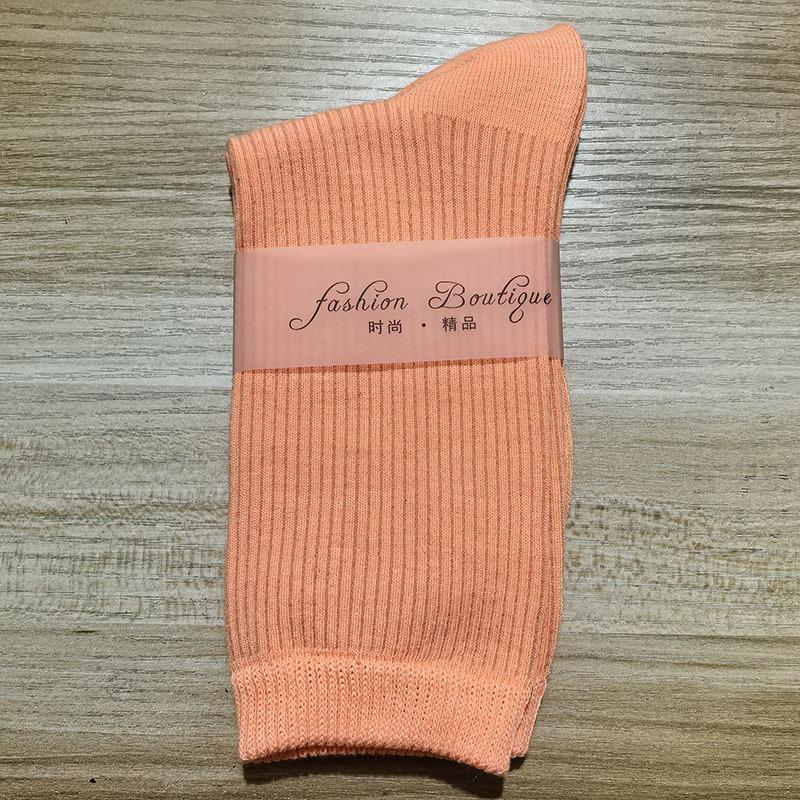 Женские весенне-осенние новые однотонные носки конфетных цветов из хлопка 1 pair