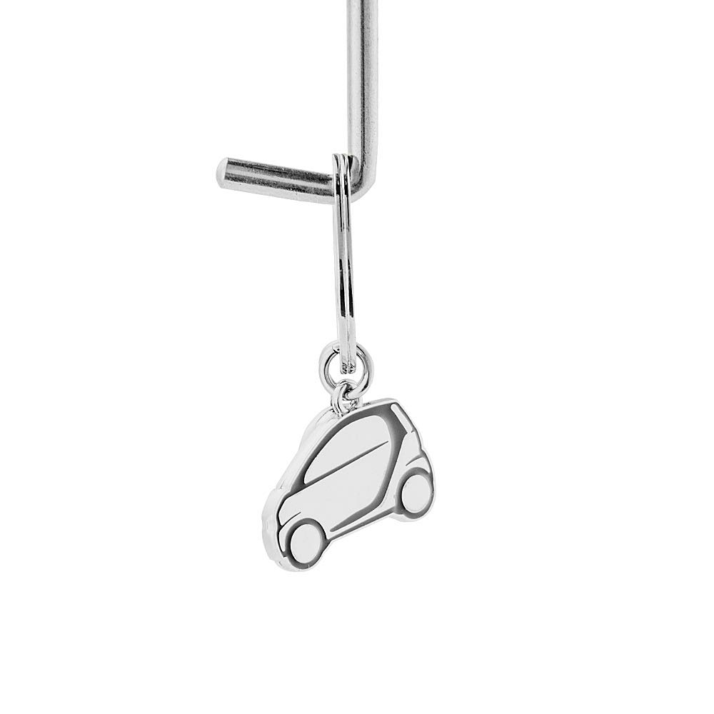 MOTO4U Stainless Steel Smart Car Keychain Car Model Key Chain Mercedes Smart