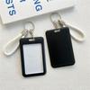 Multicolor Matte Plastic Id Card Holder Wrist Lanyard Scratch Resistant Shell For Students Office Workers Access Cards