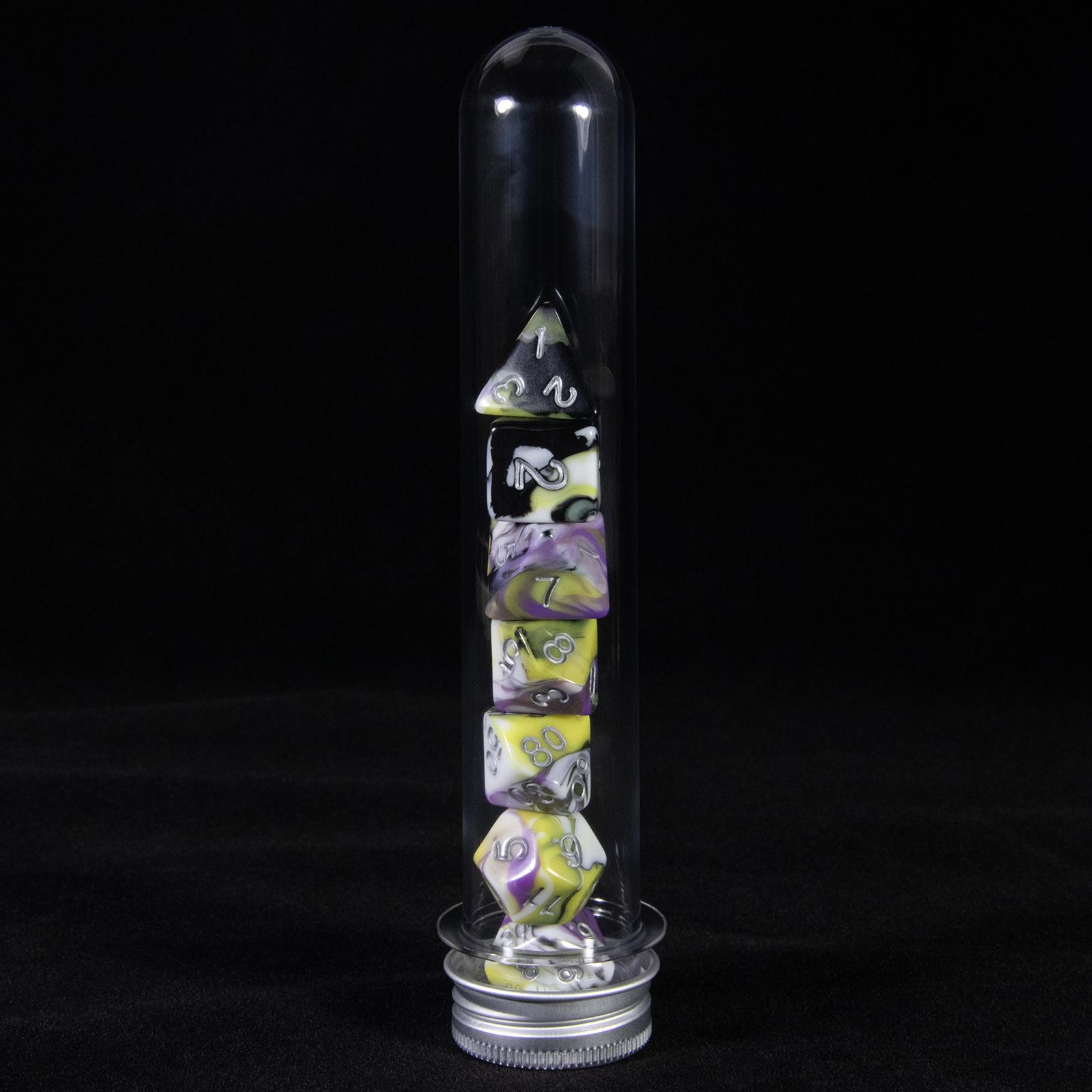 

Игральные кости DND, 7 шт., многогранные игральные кости для настольных игр DNDGame RPG, с трубкой I