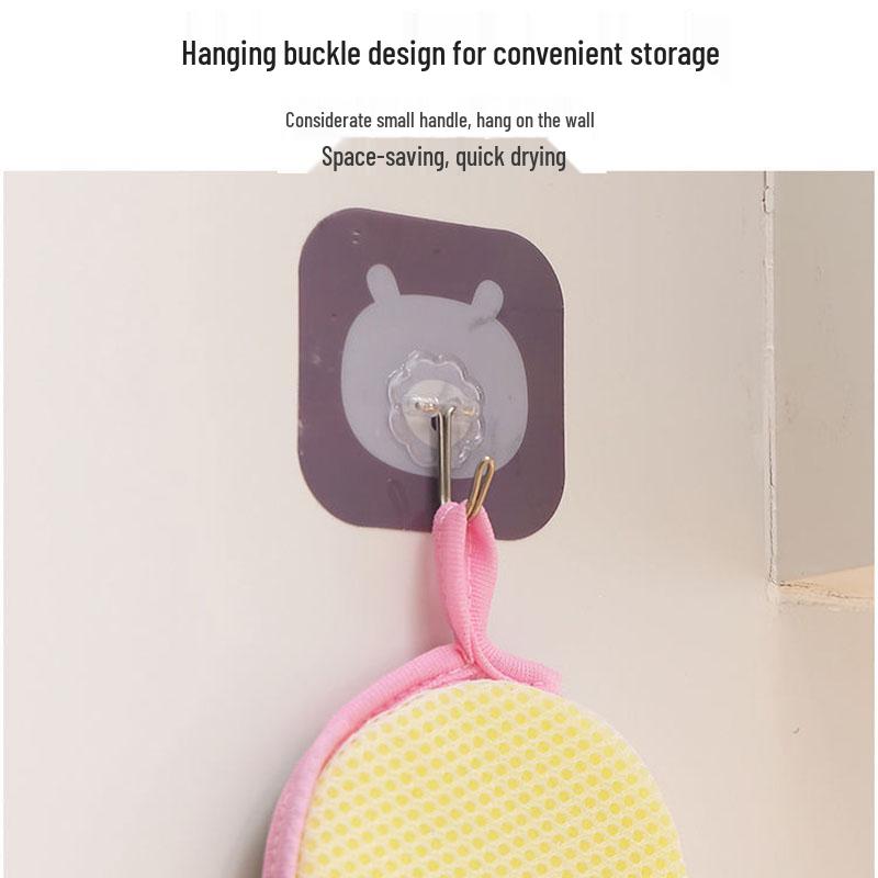 Yuanbao Double-Sided Kitchen Sponge Cloth: Absorbent Dishwashing Pad for Stains & Oil.