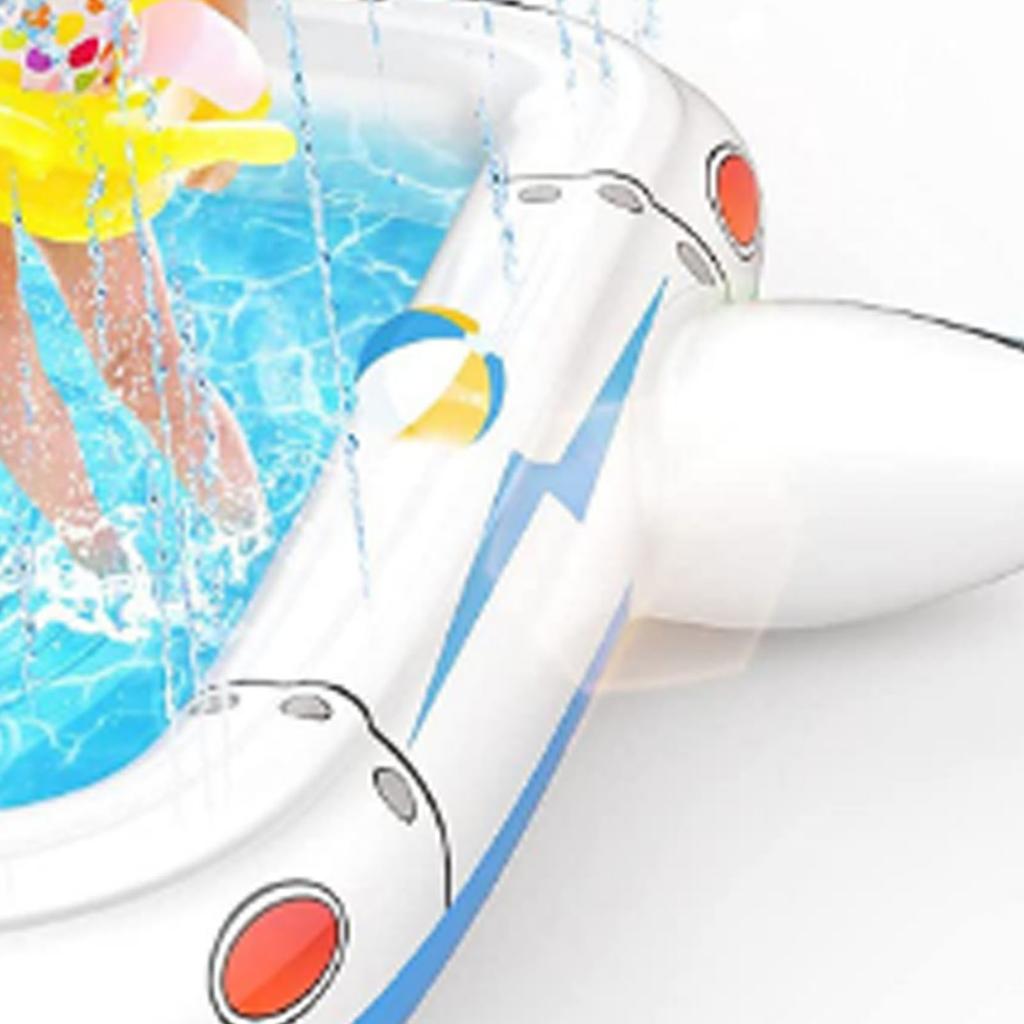 Inflatable Sprinkler Pool Airship Appearance Firm Sprinkler Pad for Kids for Backyard Outdoor Play