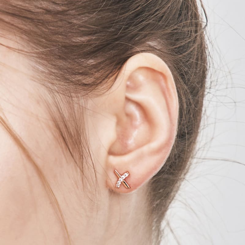 CRANNE 14K X-Line Earrings C24EB326