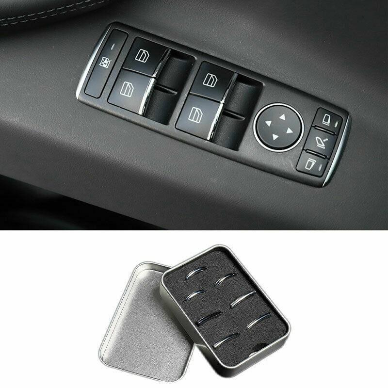 For Tesla Model X S 2012-2021 Chrome Window Lift Panel Switch Decoration Trim