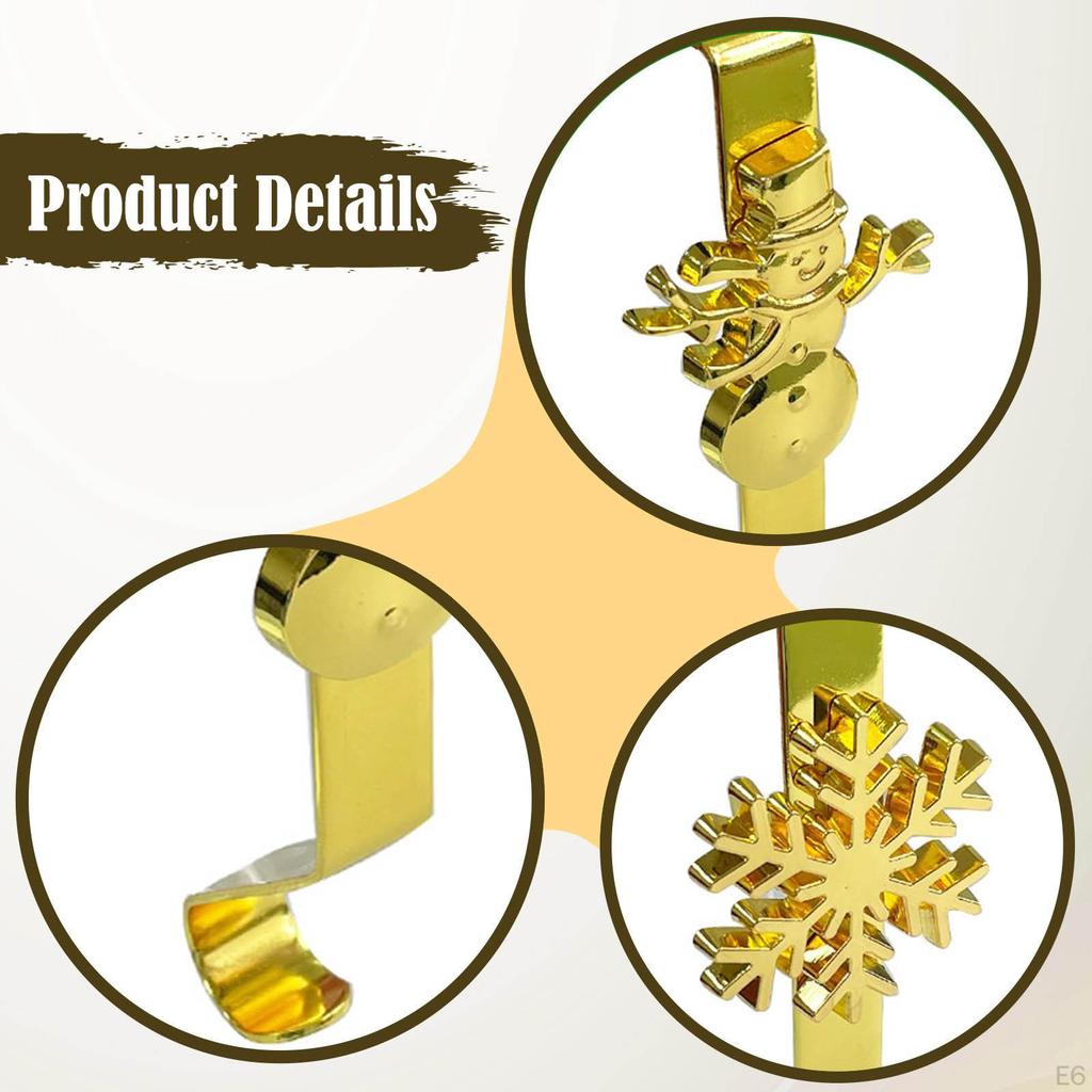 Vánoční držáky na punčochy Krbové závěsy Protiskluzové háčky na girlandy Závěsné punčochy