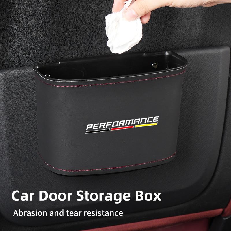 2025 Hot Car Door Trash Bin Leather Interior Door Panel Storage Box Auto Garbage Bag Seat Back Cup Holder For BMW E30 E34 E36 E3