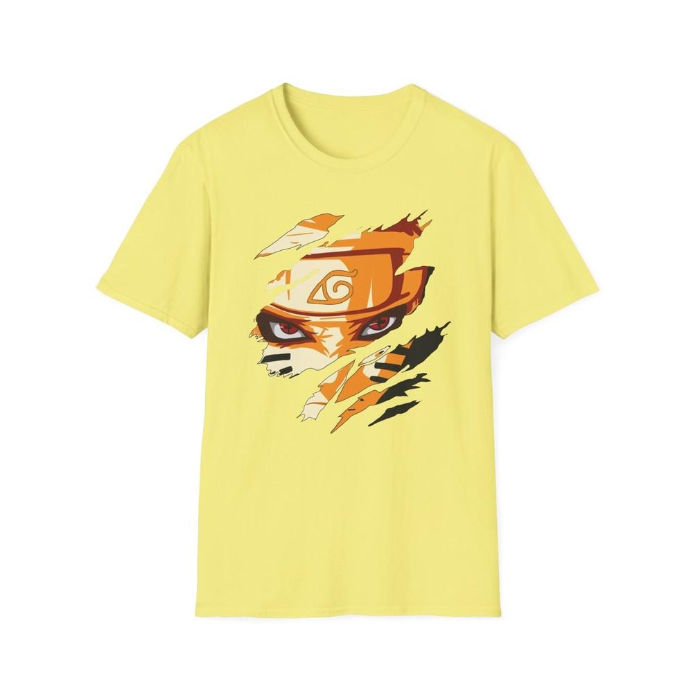 Unisex Jl Anime TShirt Softstyle Back Front Printed Naruto Hero Of The Leaf