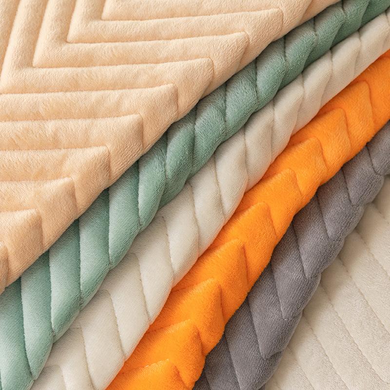 Cream Style Sofa Cushions Four Seasons Universal Crystal Velvet Non-Slip Living Room Sofa Cover Leather Cushion Backrest Cover