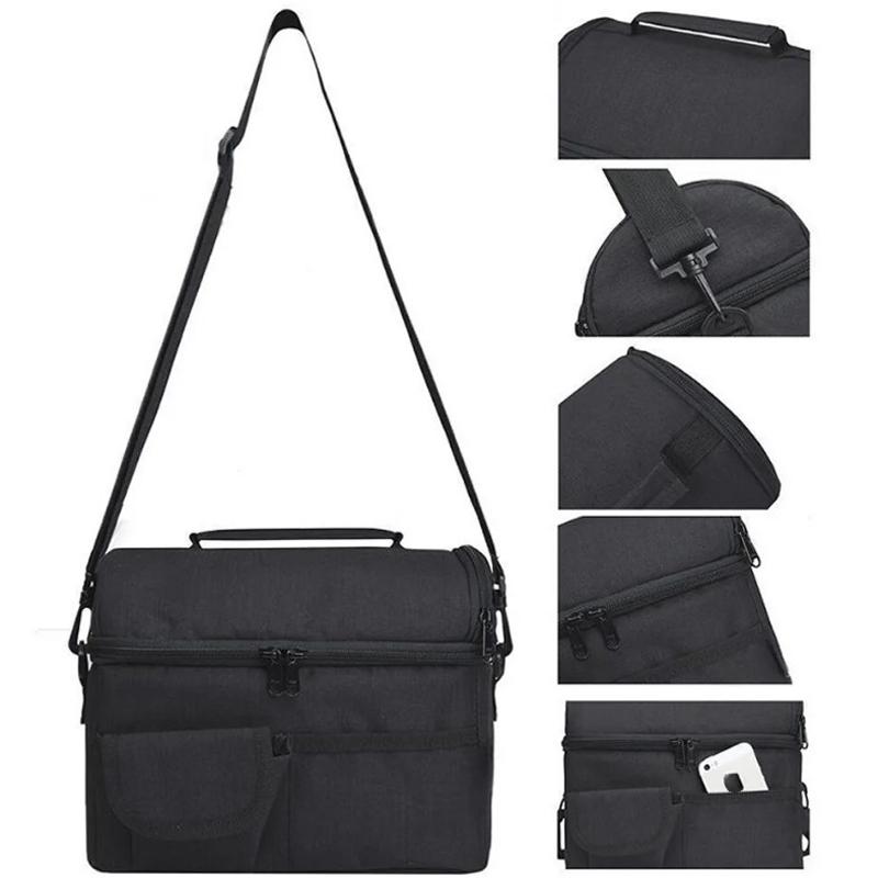 Large Insulated Lunch Bag Adult Kids Men Thermal Cool Hot Food Storage Tote Box