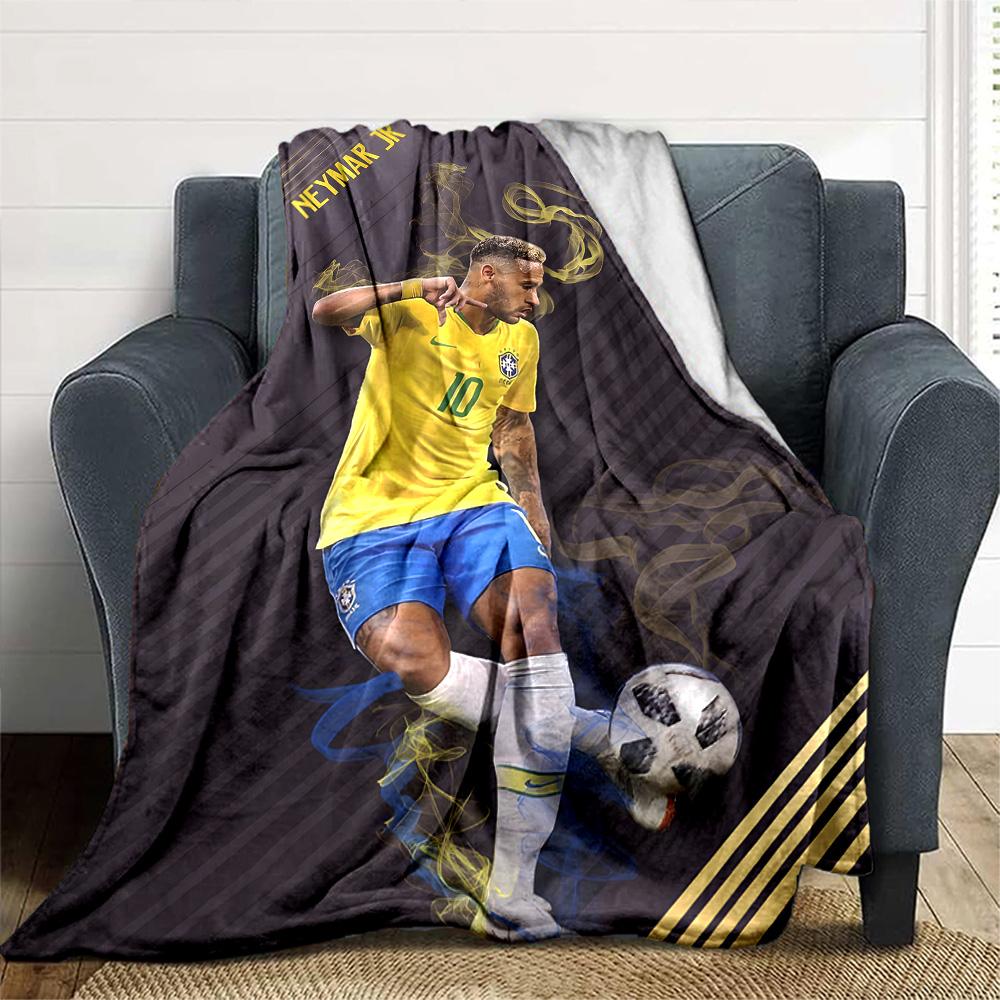 1pc Neymar14 Blanket, Gift, for Men and Women, Soft Blanket, Good for Sofa Bed Couch Travel, Lightweight Flannel Blanket