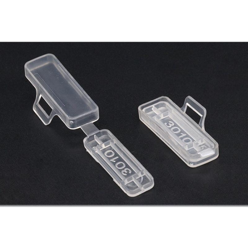Wire Label Cable Tie Tag 50Pcs Plastic Transparent Case for Daily Office Home Network Cable Organization