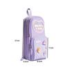 Three-Layer Large-Capacity Cartoon Pencil Case for Primary School Girls - Cute and Simple Design