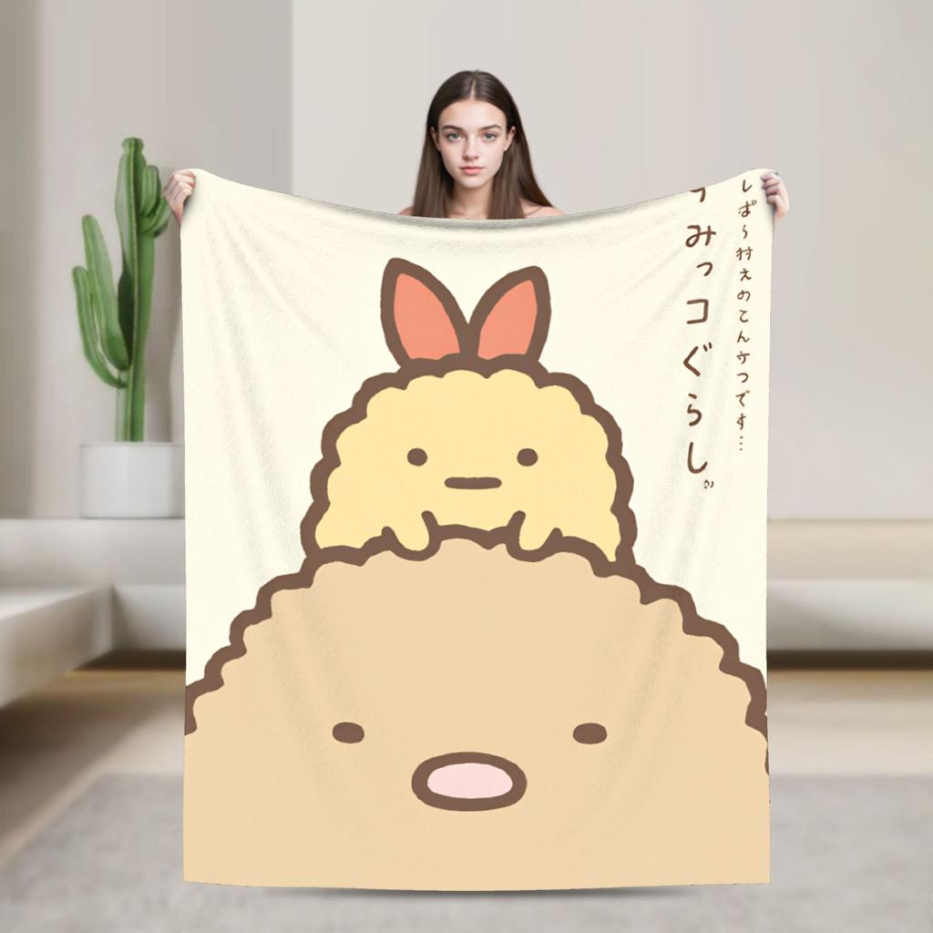 Sumikko Gurashis Warm Soft Blanket Kids Plush Throw Blanket Novelty Couch Chair Flannel Bedspread Sofa Bed Cover