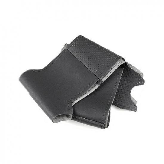 Black Leather Steering Wheel Cover For Renault Clio 5 (V) Zoe Captur