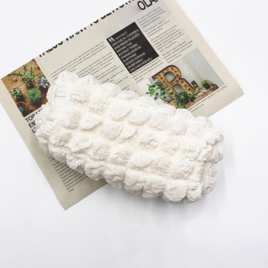 Myk Puff Blyantveske Stor Kapasitet Plissert Pennorganisator Glatt Glidelås Sminkepose for Skole Reise Multifunksjonell Oppbevaringspose