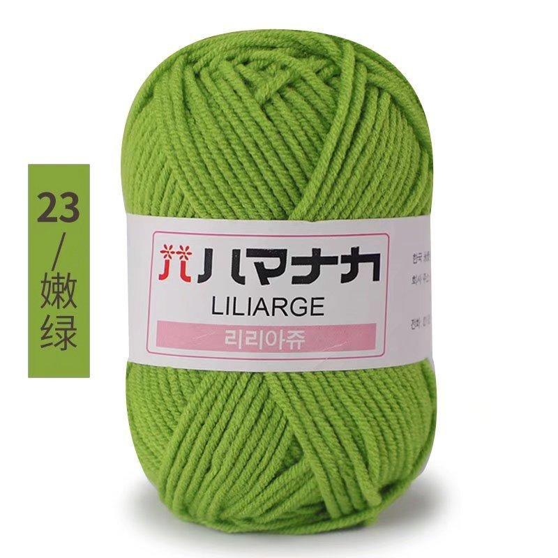 25g Milchbaumwoll-Samtgarn Häkelgarn zum Stricken von Hand Babyweiches Wollknäuel Garn Schal Pullover Mütze Puppen Basteln Nähen