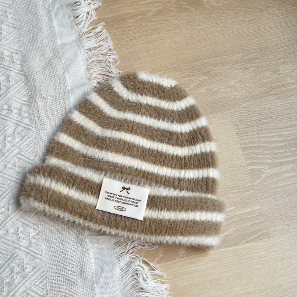Casual Daily Knitted Beanie Hat Polyester Fall Winter Warm Hat Ear Protection Beanie  Student