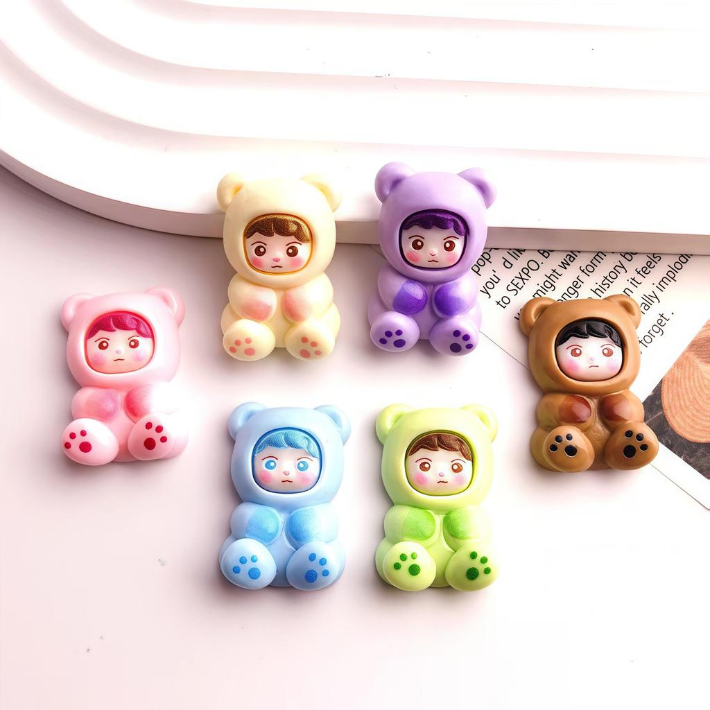 Cute Cartoon Resin Droplet Girl: DIY Phone Case & Hair Clip Accessory