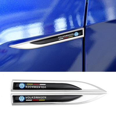 Per VW Volkswagen Jetta MK5 Golf 2pz Emblema Ala Laterale Parafango Auto in Metallo 3D Adesivo Badge Per Volkswagen GOLF 5 Tiguan Golf 6 Gol